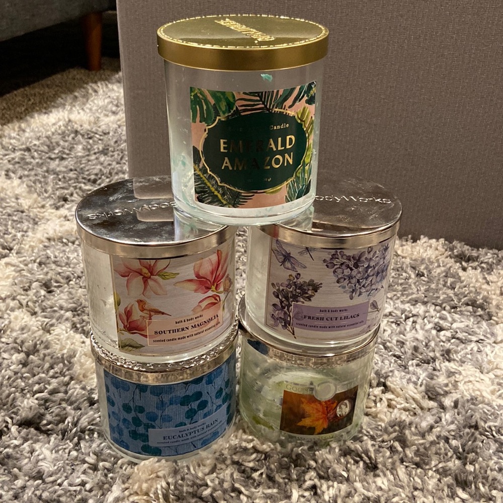 Empty Glass Candle Jars